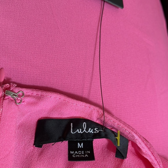 Lulu,s semi sheer halter deep V to waist ,thigh high Slit  covered buttons M - Picture 8 of 12